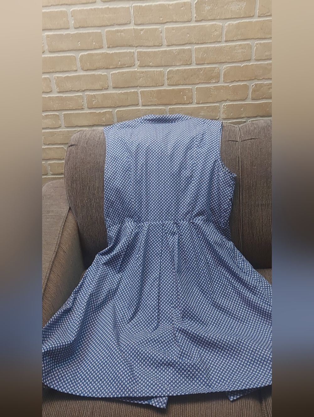 Birds of North America Blue Polka Dot Shirt Dress Button Front Fit&Flare Size 12 - Picture 14 of 14